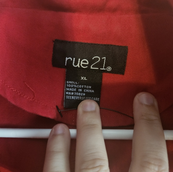 Red Button-Up Jacket - Picture 3 of 3